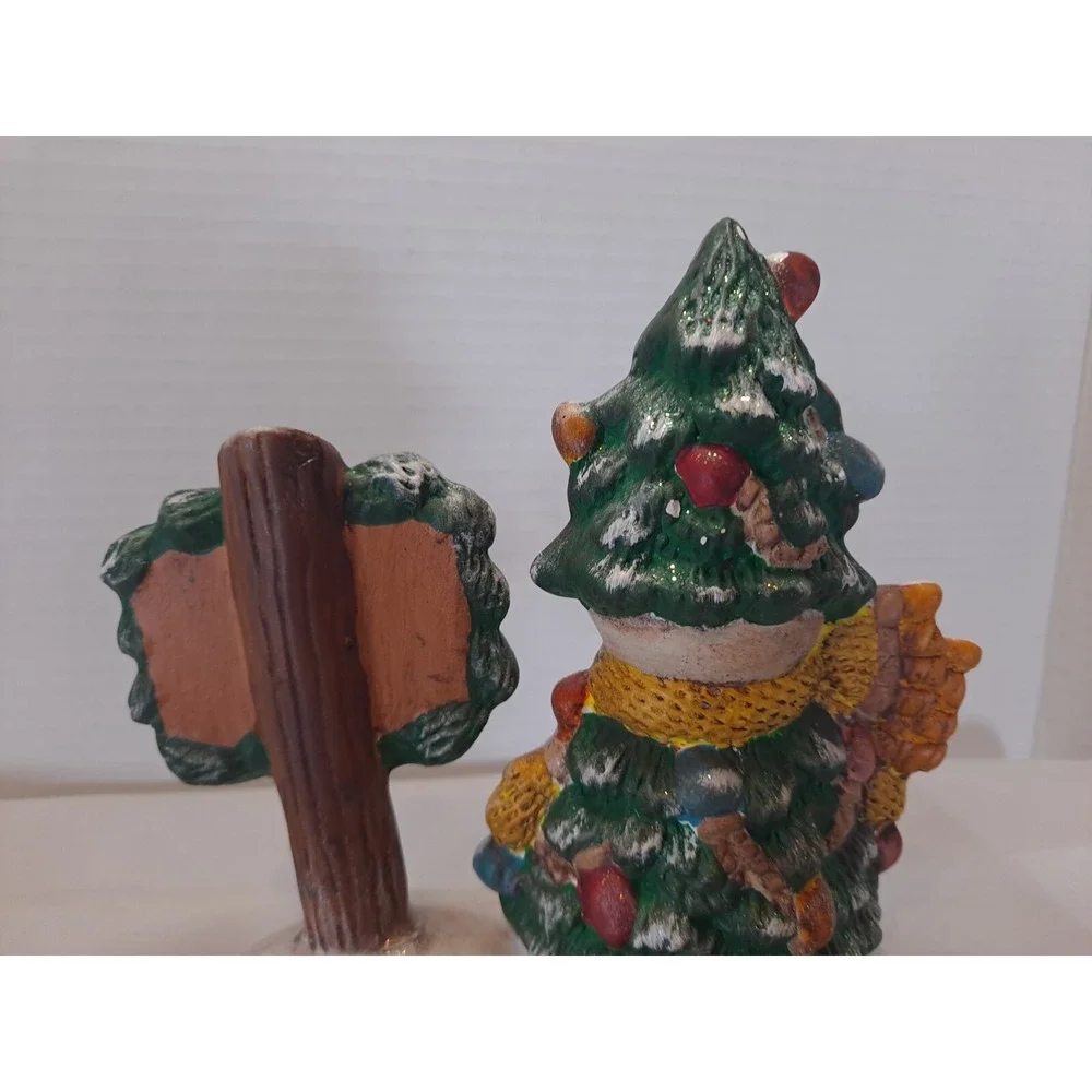Hand Painted Snowman As A Christmas‎ Tree O Christmas Tree Ceramic Figure